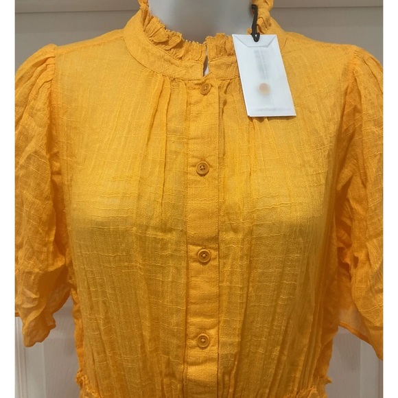 APIECE APART Las Alturas Maxi Dress In Tangelo Made In India NWT - Picture 2 of 9